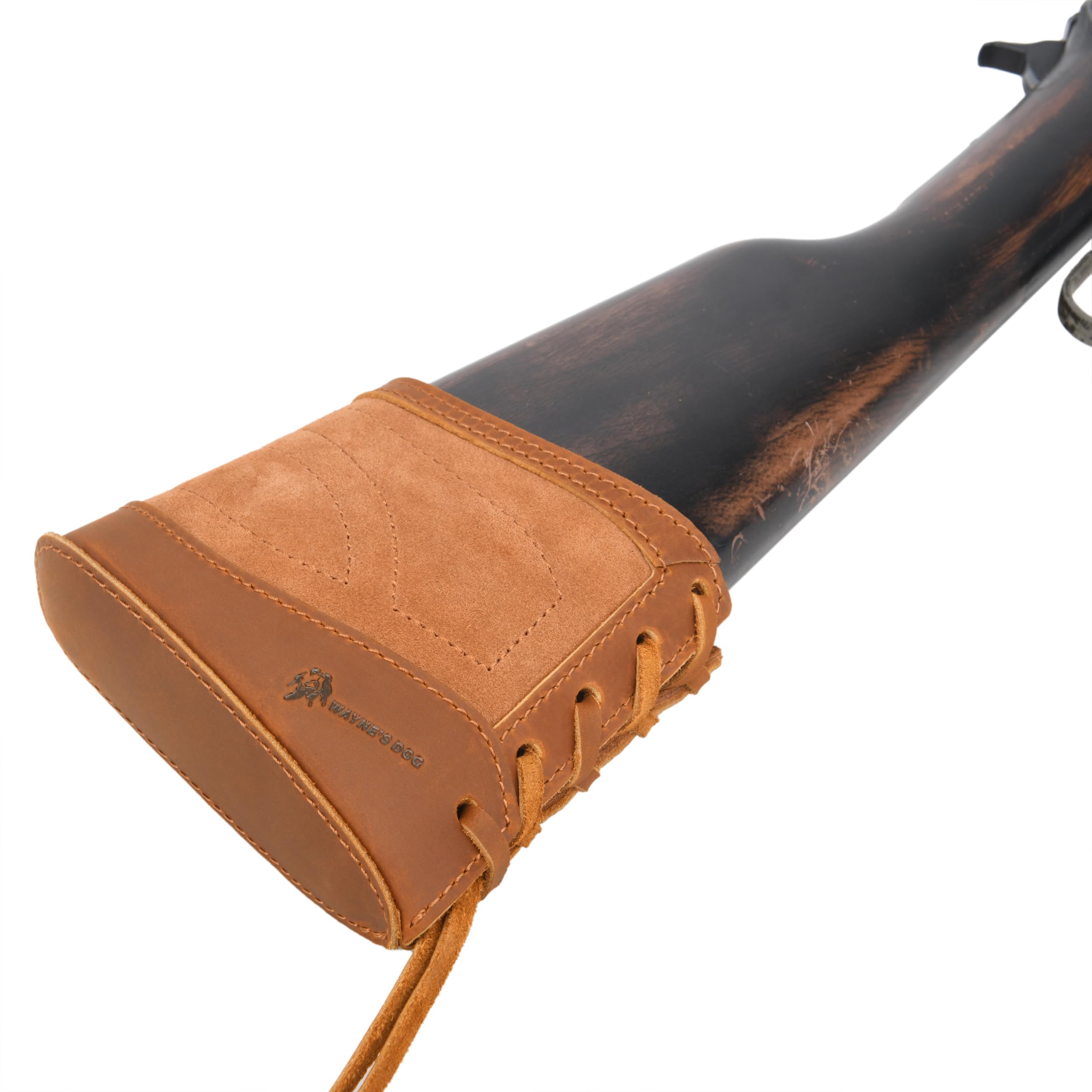 WAYNE'S DOG Leder Leinwand Slip-On Recoil Pad, rutschfeste Buttstock Erweiterung für Gewehre Schrotflinten