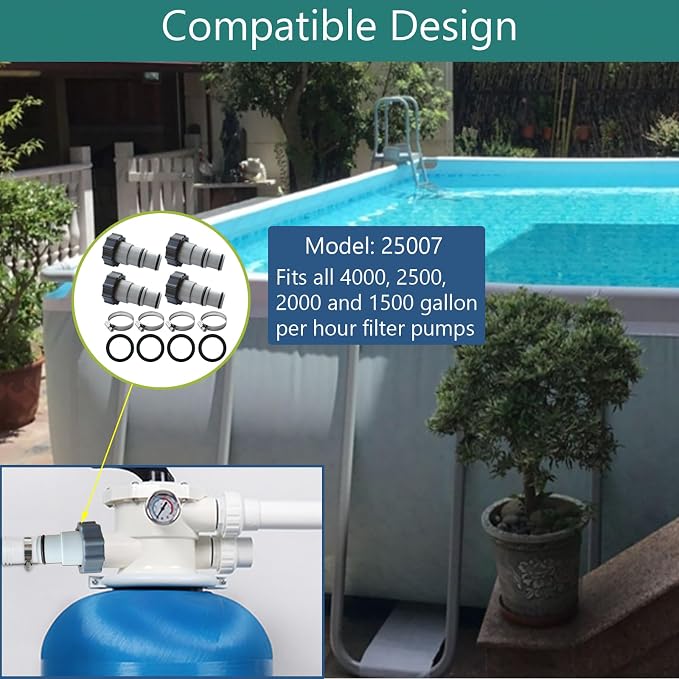 Adaptador para manguera de piscina 1.25 a 1.5, pack de 4 miniatura 4