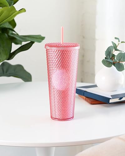 Miniatura 4 de Sterz Vaso con pajilla, vaso de doble pared perfecto para bebidas frías y calientes, taza de café helado, taza de batido, reutilizable, sin BPA,