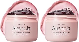 Arencia Overnight Red Smoothie Face Mask Serum, Glowing & Soothing with 30% red collagen, Niacinamide, Peptide, Vitamin E (Pack of 2)