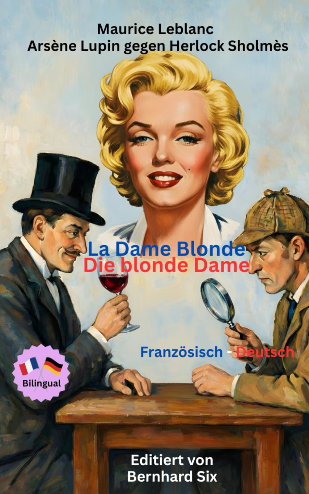 Maurice Leblanc - Arsène Lupin gegen Herlock Sholmès - Die blonde Dame - Französisch -Deutsch: bilingual