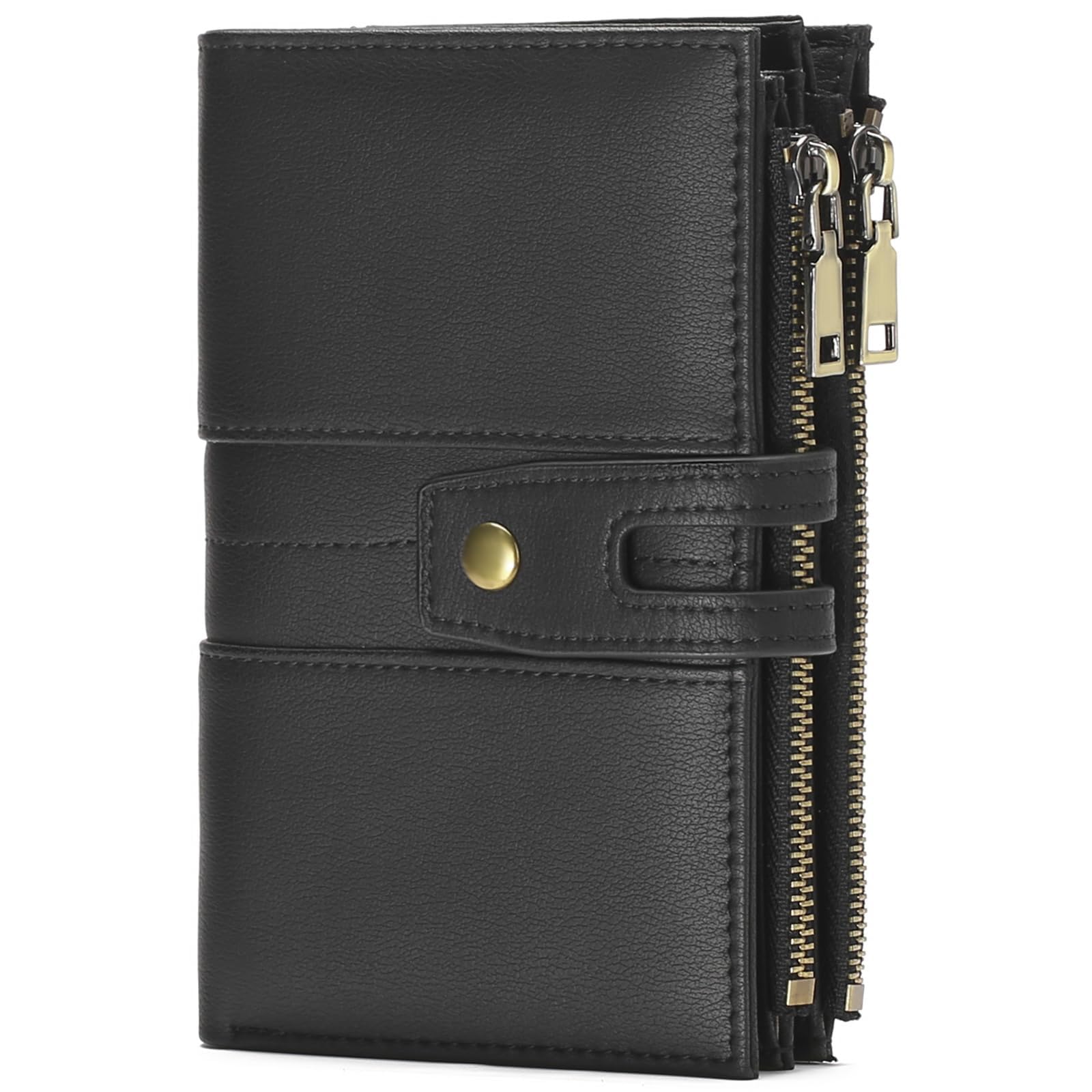 GAEKEAO Monedero Mujer RFID Bifold de Cuero Carteras de Mujer Titular de la Tarjeta de Crédito Monedero con Ventana de Identificación