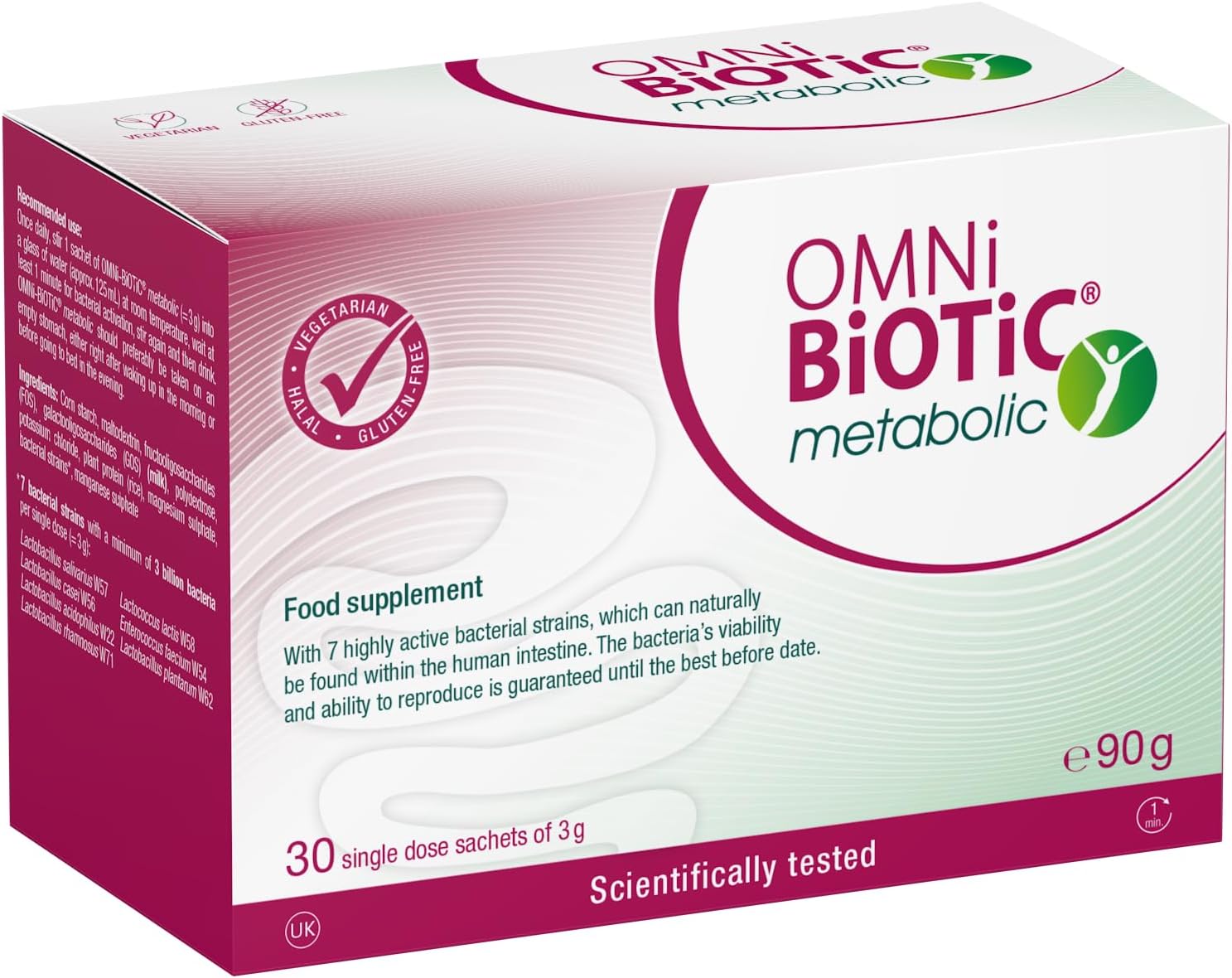 OMNi BiOTiC metabolic | 30 sachets (90 g) | 7 Bacterial strains | 3 Billion B...