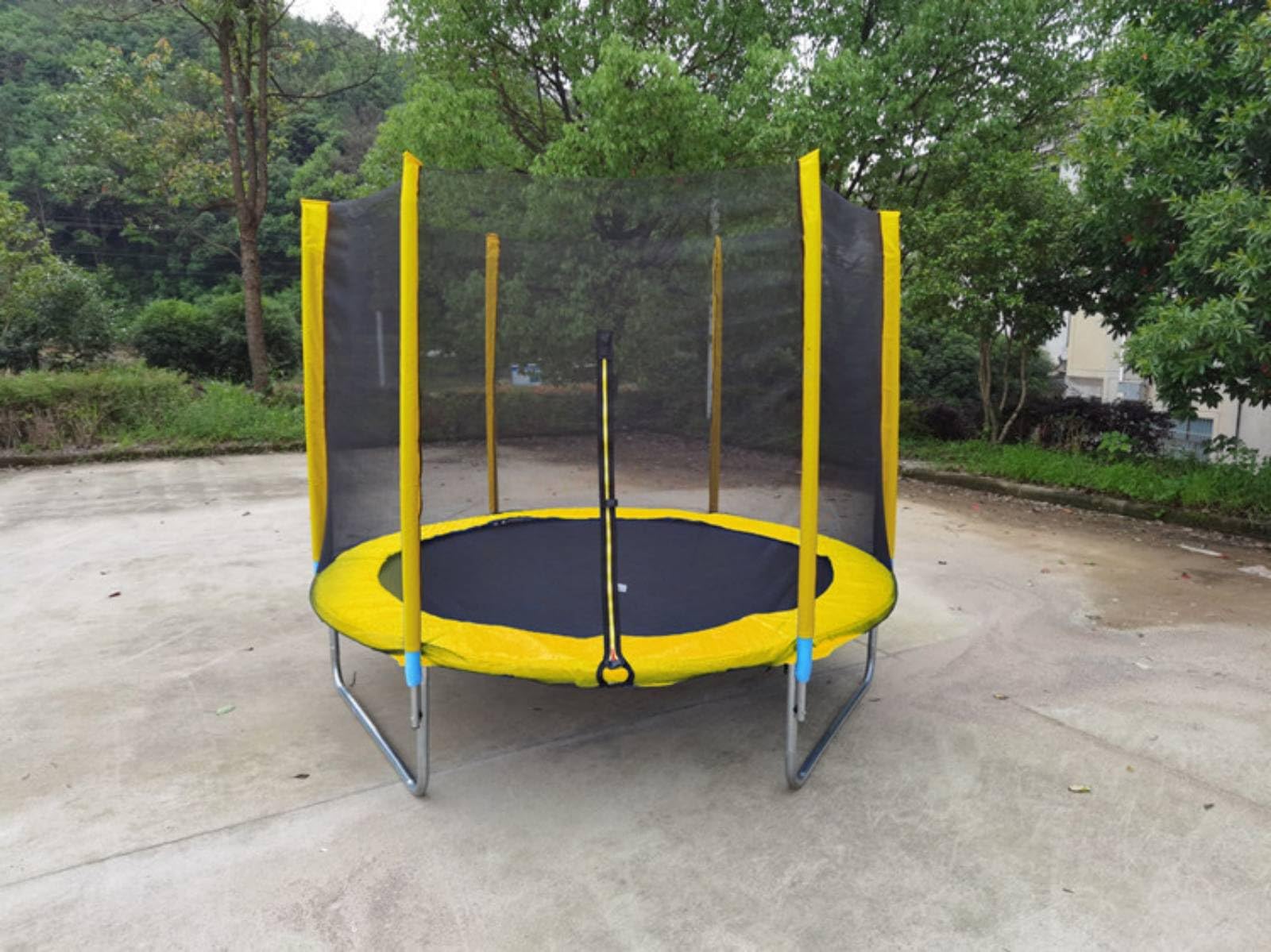 Trampoline Safety Net, 5 6 8 10 12 13 14 16Ft Weather-Resistant Replacement Enclosure Net for Round Frame, with Double-Headed Zippers, Protection Buckles Enhanced Hook, Poles Not Included — view 5