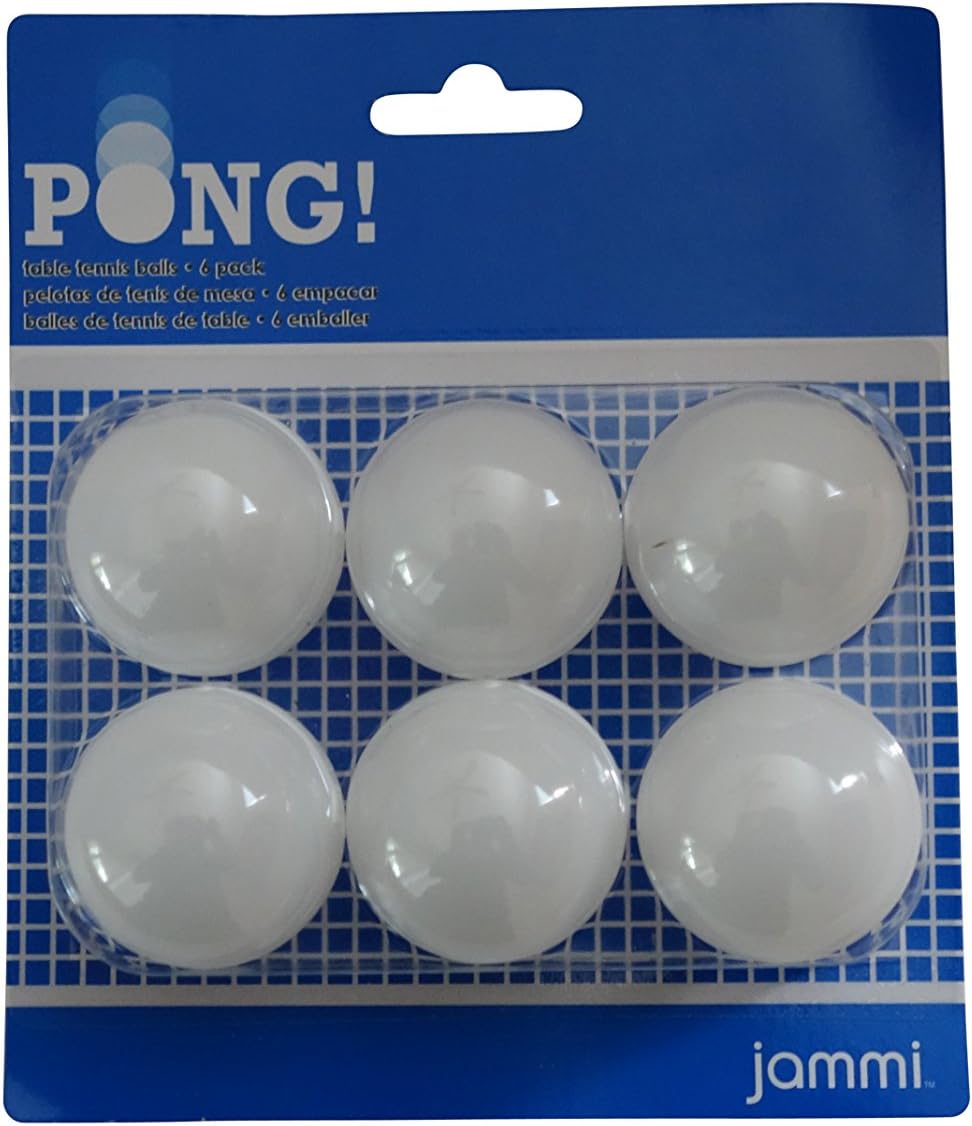 Jammi Ping Pong Ball Set, 1-Pack (6 Balls in Total)
