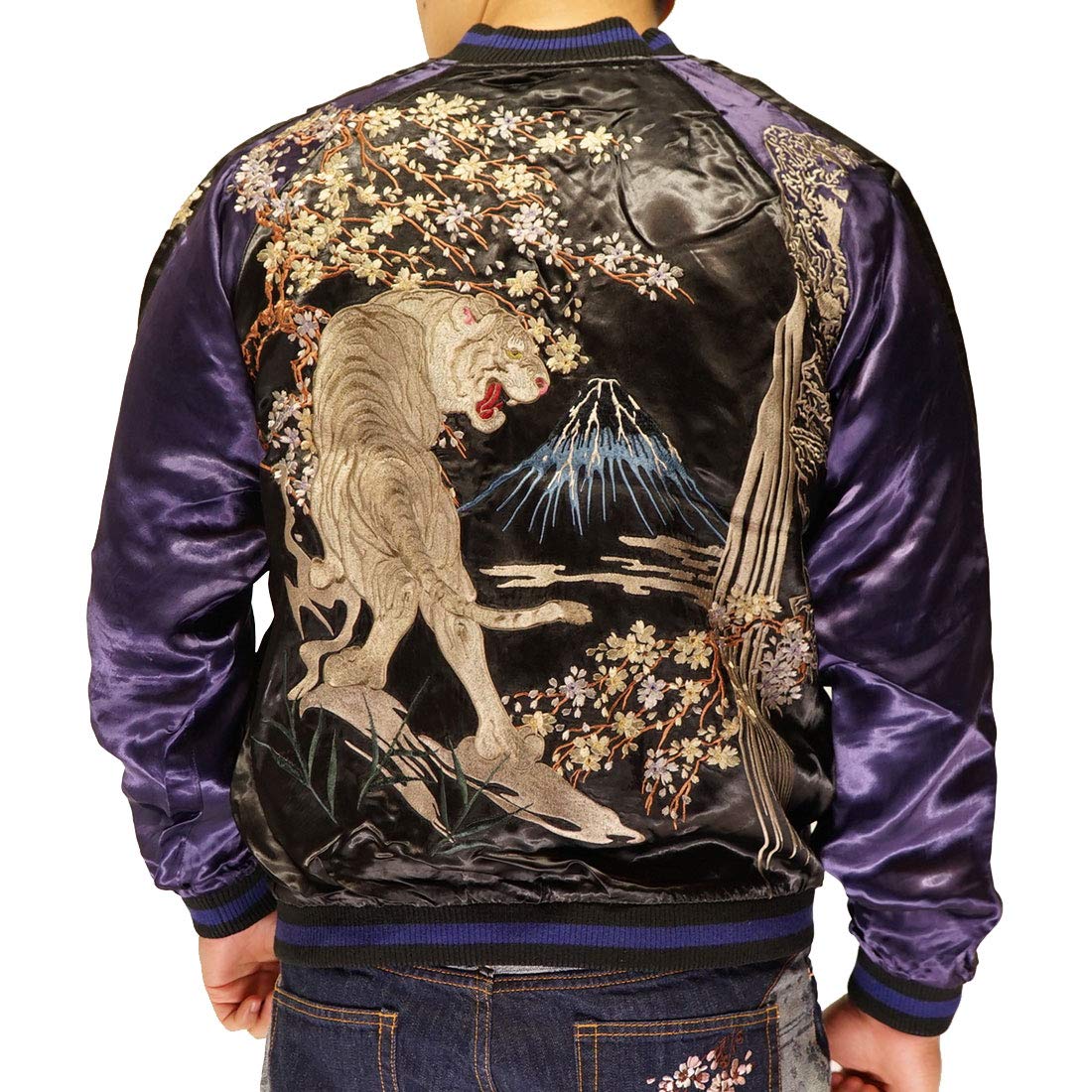 Amazon.co.jp: [花旅楽団] ハナタビガクダン 和柄 スカジャン メンズ