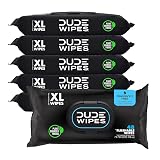 DUDE Wipes Unscented Flushable Wipes - Extra-Large Adult Wet Wipes for Sensitive...
