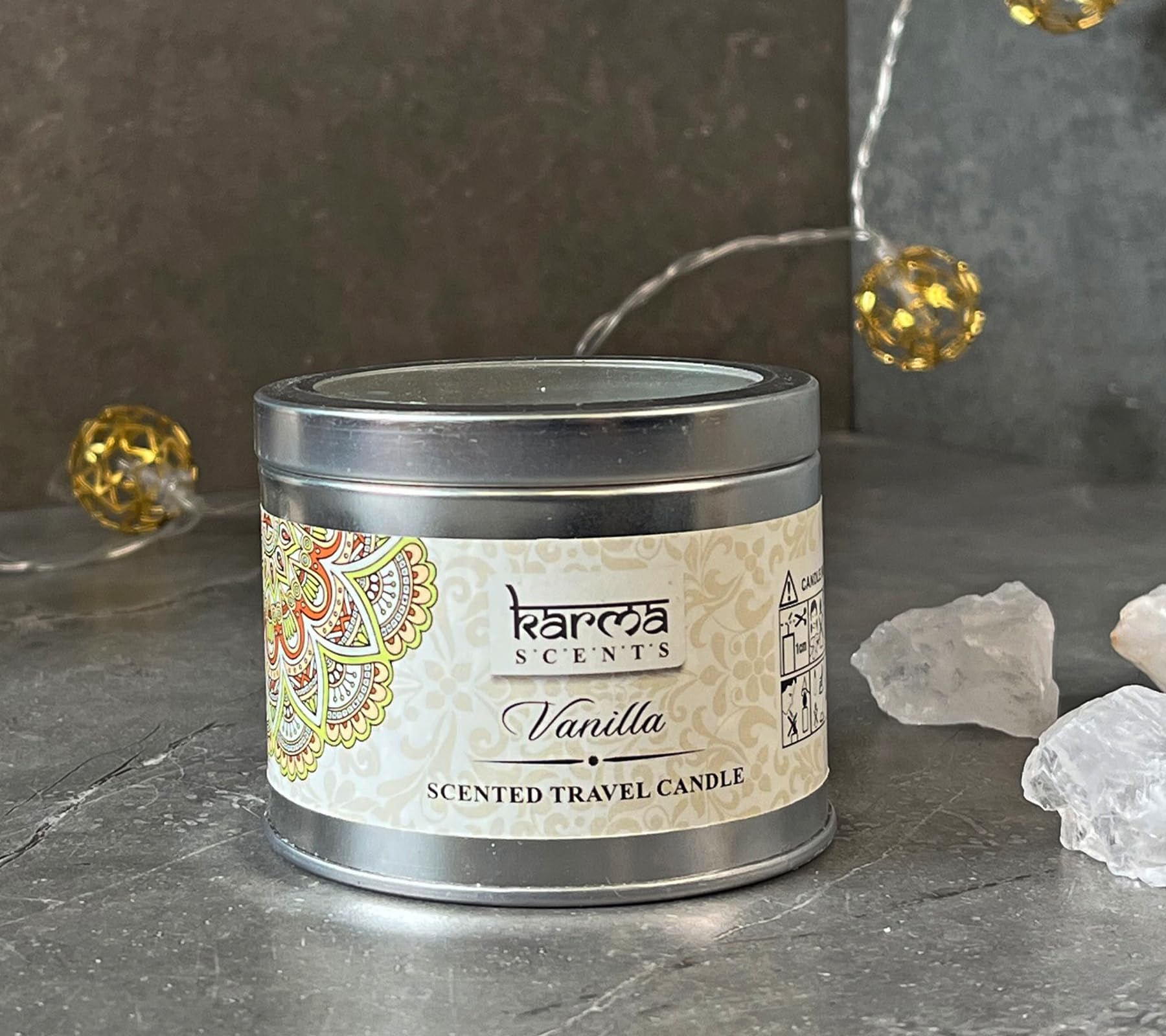 Sim & Ross Karma Scents Vanilla Scented Candles (124g) | Scented Candle for Home Decor & Aromatherapy | Made with Premium Essential Oils | Decorative Scented Candle (Pack of 3)