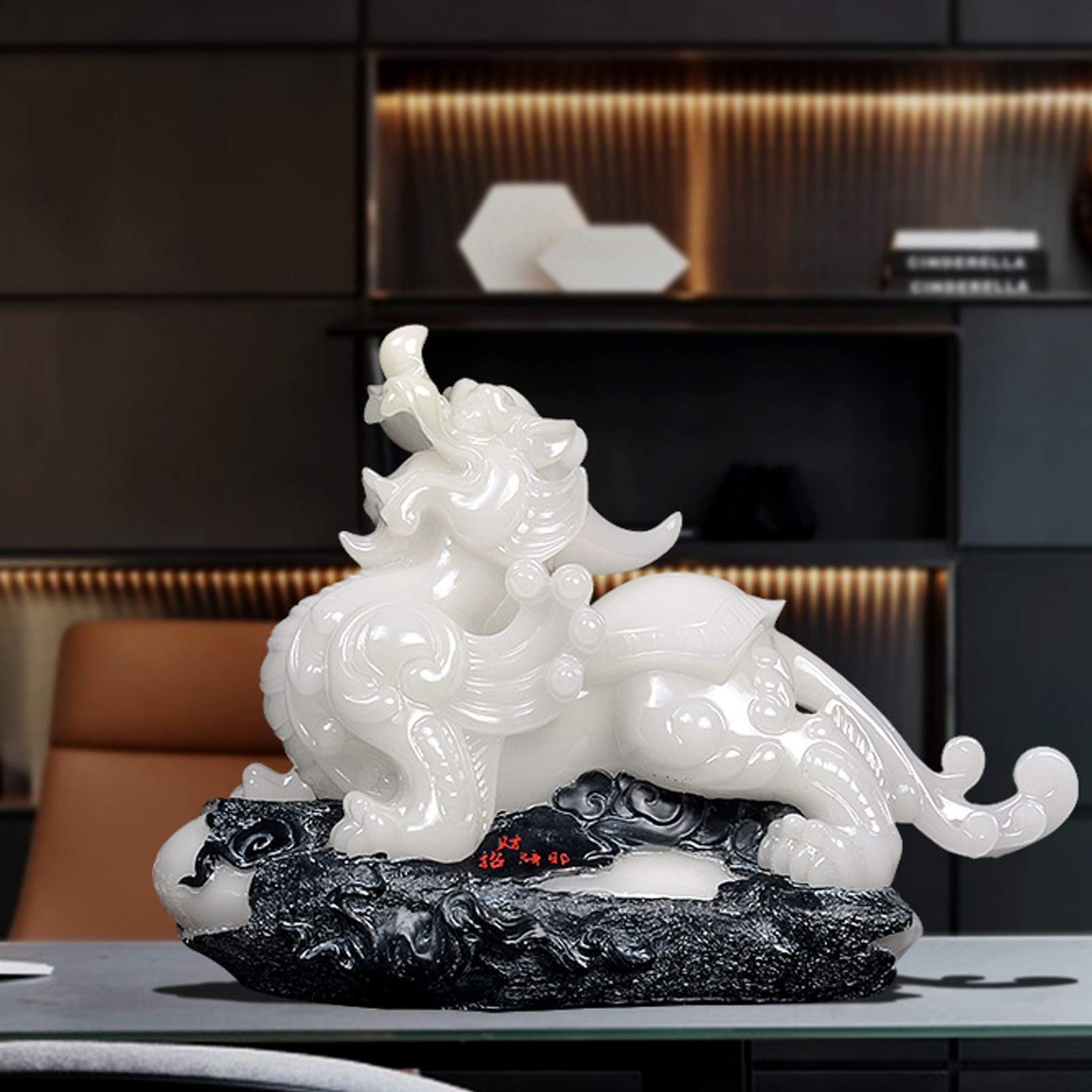 Dekoracja Feng Shui Białe Odważne ozdoby Otwierające prezenty Odważne ozdoby Salon Lucky Dekoracje Ozdoby biurkowe Odpowiednie do wysyłania rodziny i przyjaciół Ozdoba Posągi