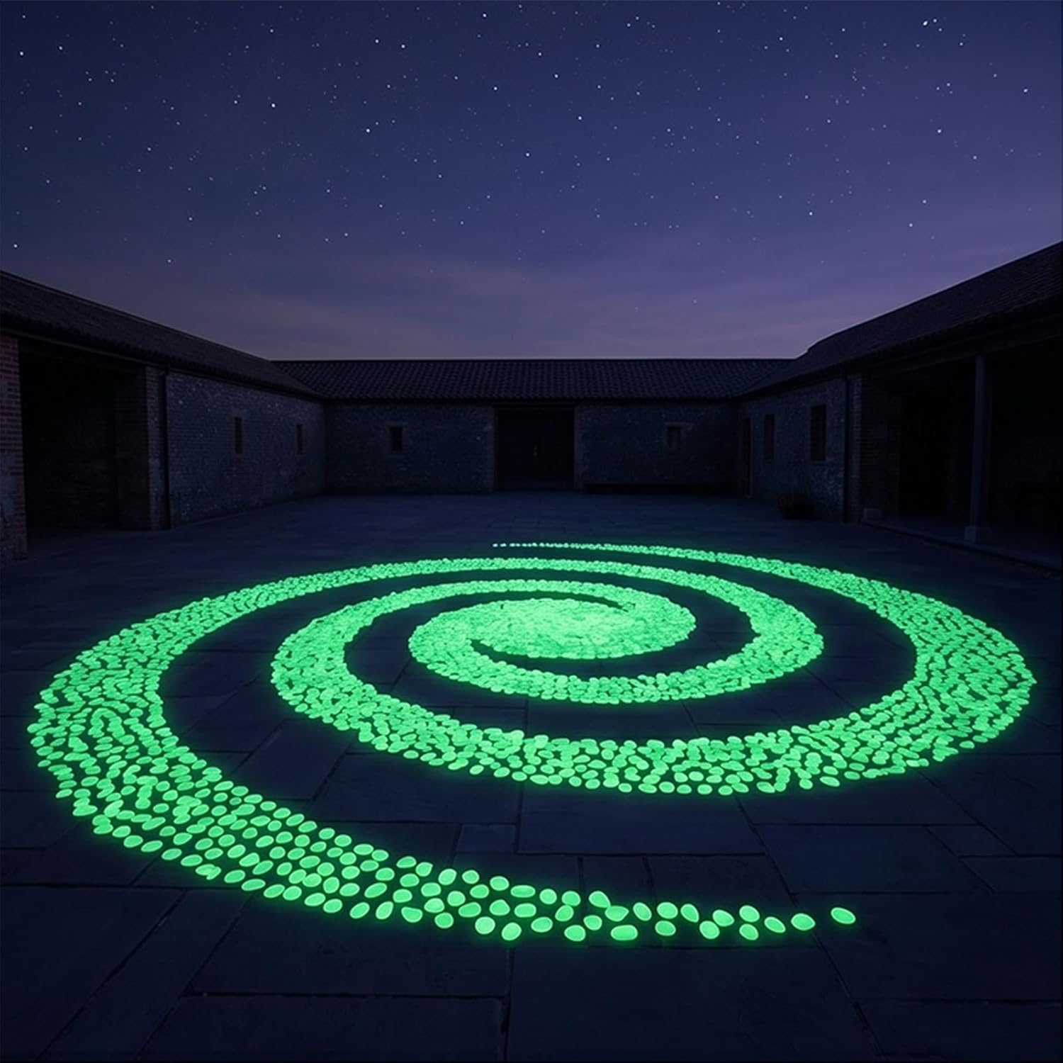 1000PCS Mixed Color Glow in the Dark Pebbles, Luminous Glow Rocks for Aquarium Fish Tank Garden Path Patio Terrace Lawn Yard Decor (Blue 1000PCS)