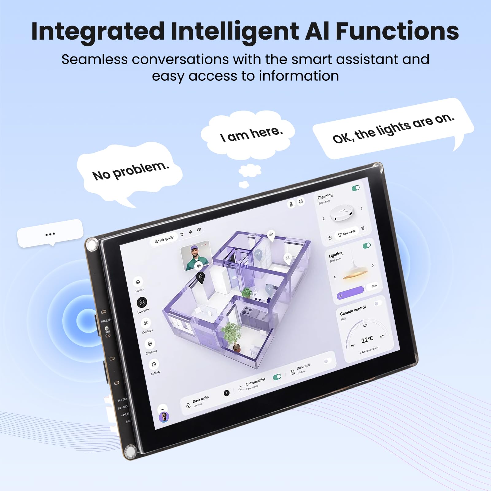 ELECROW ESP32 Display 800x480, 5 pollici HMI ESP32 IPS Touch Screen, Supporto AI Interazione Speech, Processore Dual-Core ESP32-P4, fino a 400MHz, Compatibile con Arduino, ESP-IDF, LVGL (senza