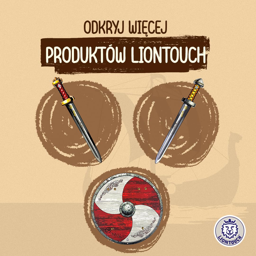 Liontouch - Zestaw Wikingów - Miecze, Tarcza i Topór | dla chłopców od 3 lat | Autentyczne zabawki do odgrywania ról Mastro Sven | Akcesoria piankowe do kostiumów Berserker i gier fantasy