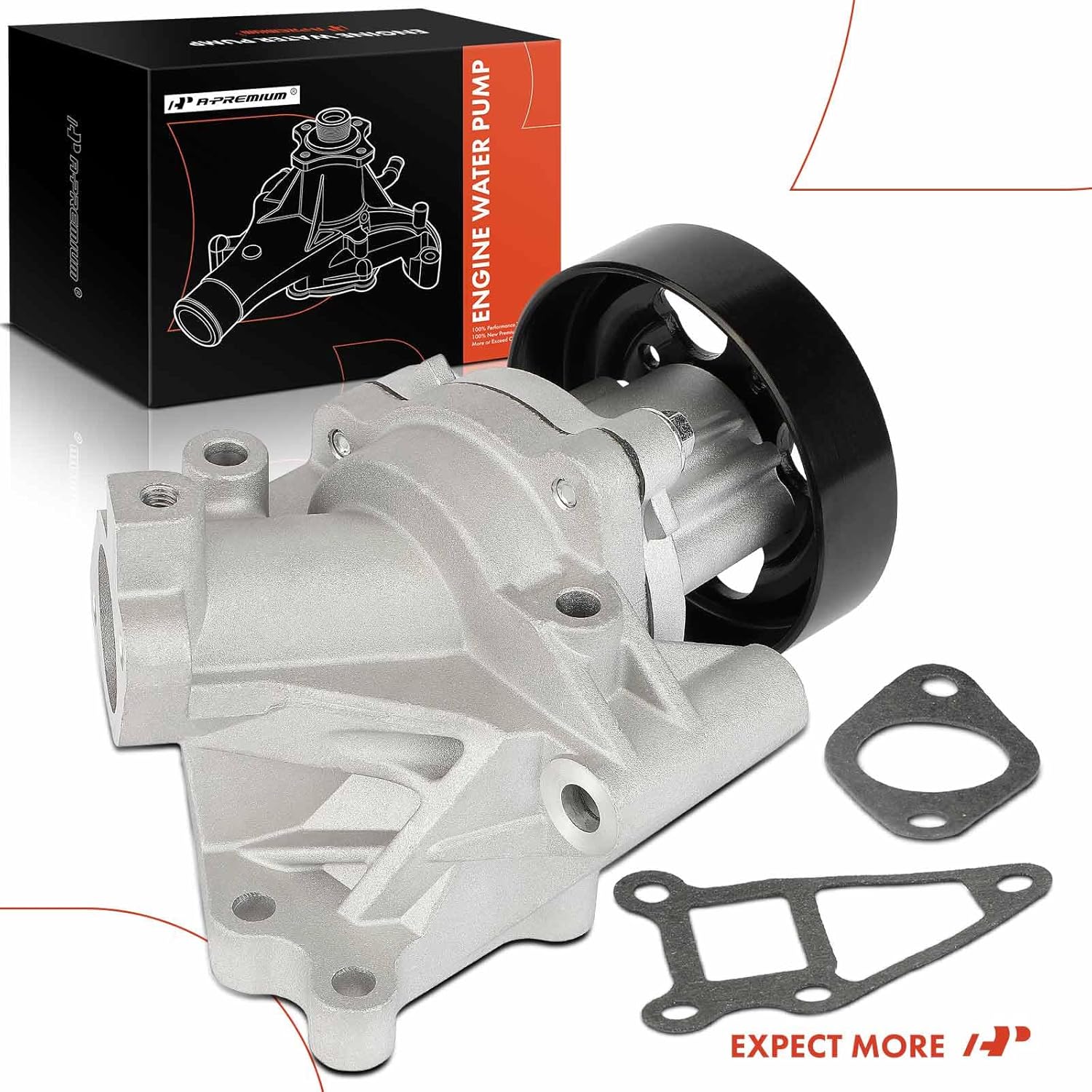 A-Premium Engine Water Pump with Gasket & Pulley Compatible with Nissan Altima 2002-2013 Rogue 2008-2013 Rogue Select 2014-2015 Sentra 2002-2012 X-Trail, L4 2.5L