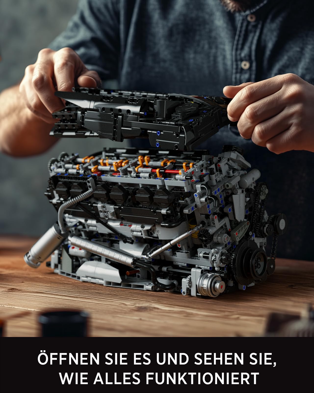Nifeliz Technique L6 Reihenmotor Kit für Erwachsene, Klemmbausteine Motor Modellbausatz Sammlerset, Sammlerstücke für Zuhause oder das Büro (2,820 Teile, NF10316) | Fortgeschrittenes Sammlermotormodell, Physikalische Wissenschaft Lernspielzeug für Erwachs