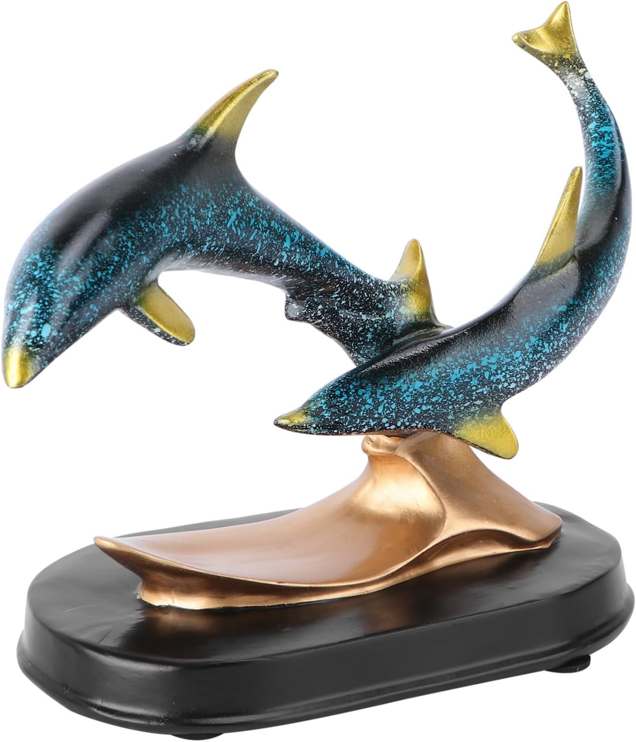 Dolphin Adornment Resin Tabletop Ornament Creative Home Decor for Bedroom and Living Room Unique Decorative Piece for Hotels and KTV