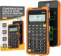 Calculadora de construção, calculadora científica de engenharia ROATEE para empreiteiro, calculadoras de fração de pés de bolso de concreto para carpinteiro, emoldurador, remodelador