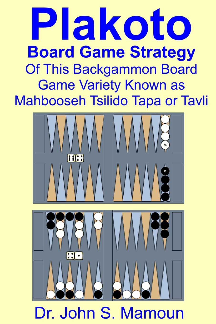 Plakoto Board Game Strategy Of This Backgammon Board Game Variety Known as Mahbooseh Tsilido Tapa or Tavli