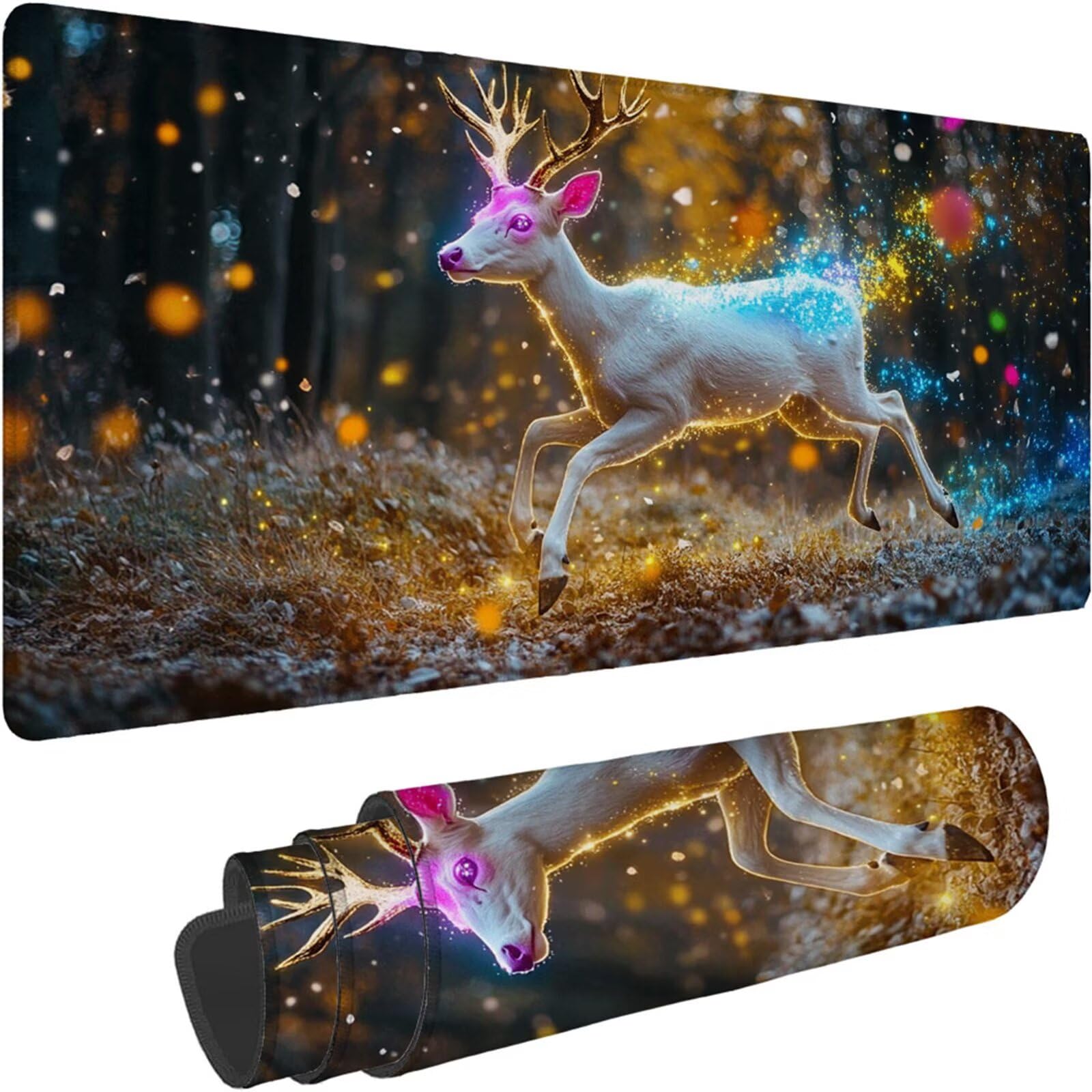 Gamingowa podkładka pod mysz 1200 x 600 x 3 mm, XXL, wodoszczelna, odporna na ścieranie, z przyszytymi krawędziami, podkładka na biurko, poprawia prędkość i precyzję, do komputera, laptopa, komputera