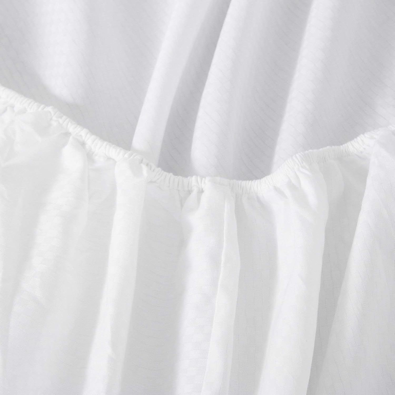 H by Frette Checkered Sateen H Bed Bundle (Queen) - Luxury All-White Bedding Bundle/Includes Pillowcases, Top Sheet, Fitted Sheet, Duvet Cover, Shams, Euro Shams, and Bedcover