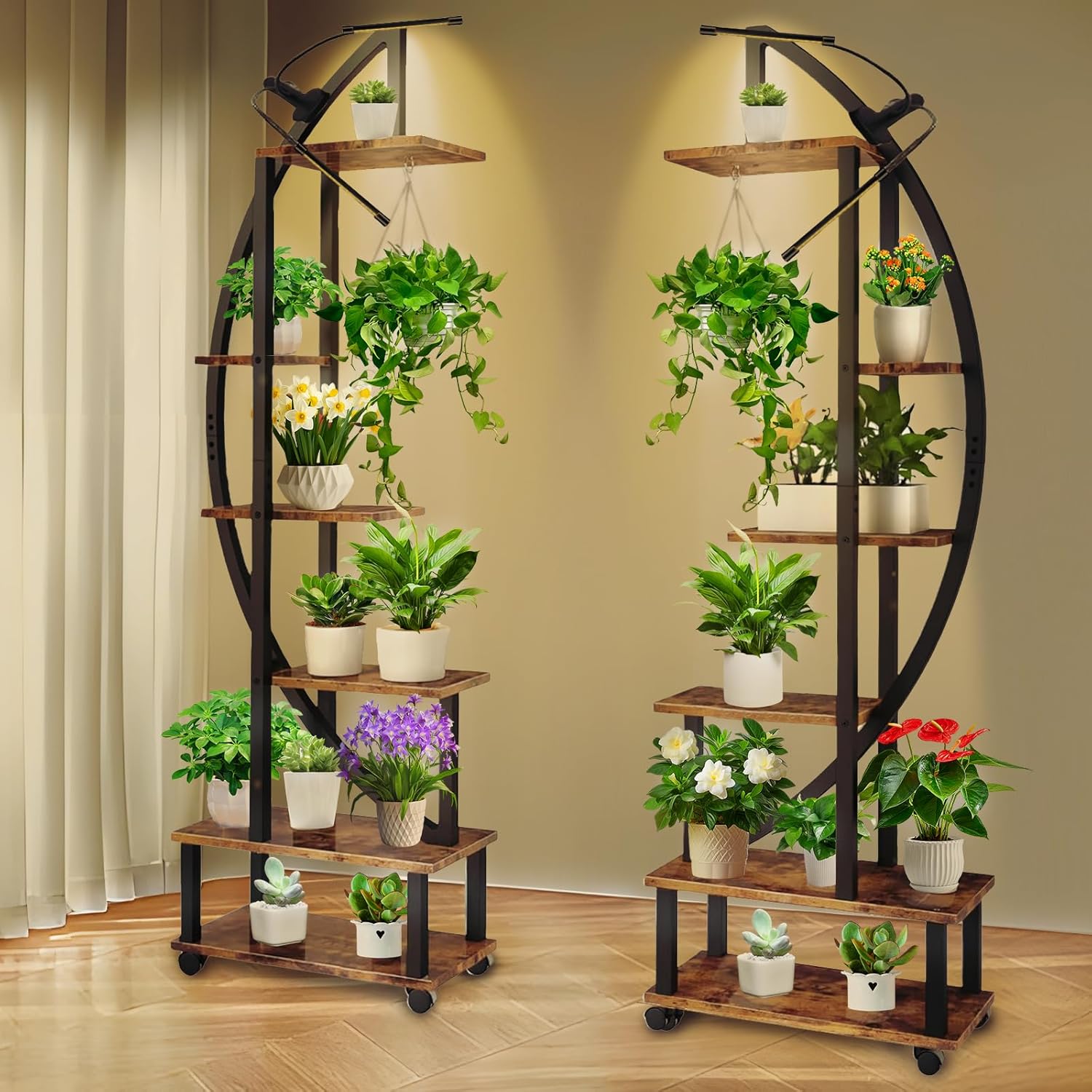 Pflanzenständer 2 Etagen Aus Metall - Eckig & Modern Für Wohnzimmer & Balkon