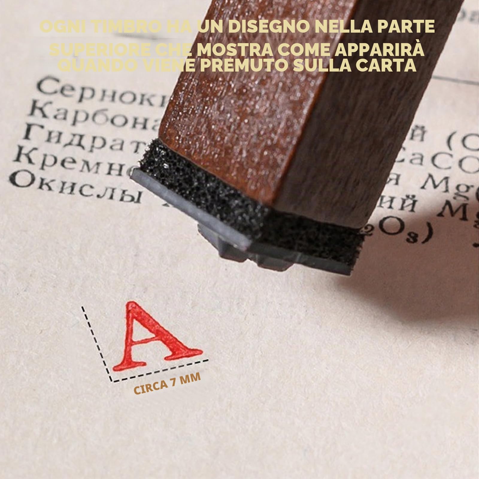 Set di Timbri Alfabeto 70 Pezzi, Mini Timbri in Legno con Lettere e Numeri per Scrapbooking
