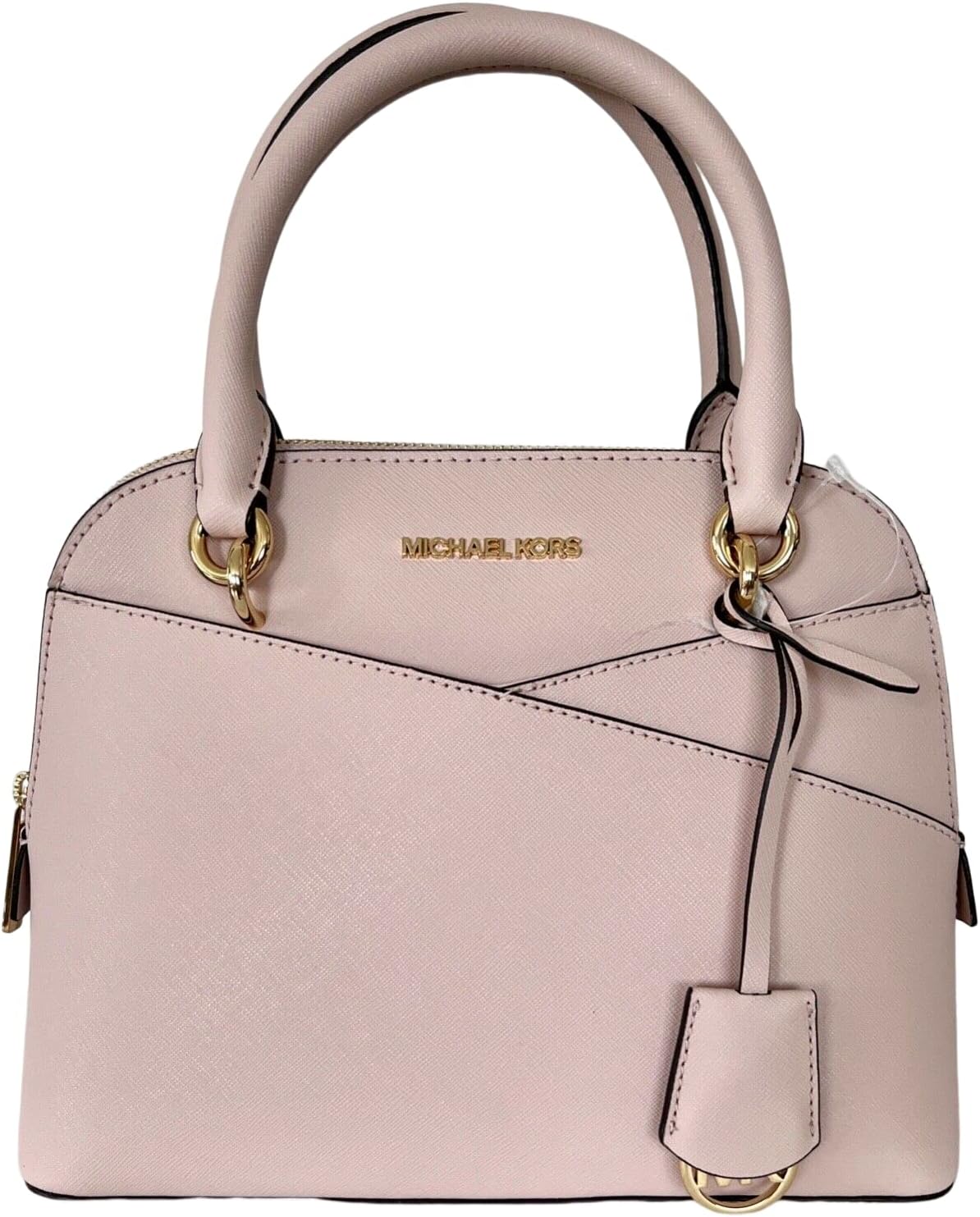 Michael Kors Jet Set Medium Logo Dome Satchel (Powder Blush)