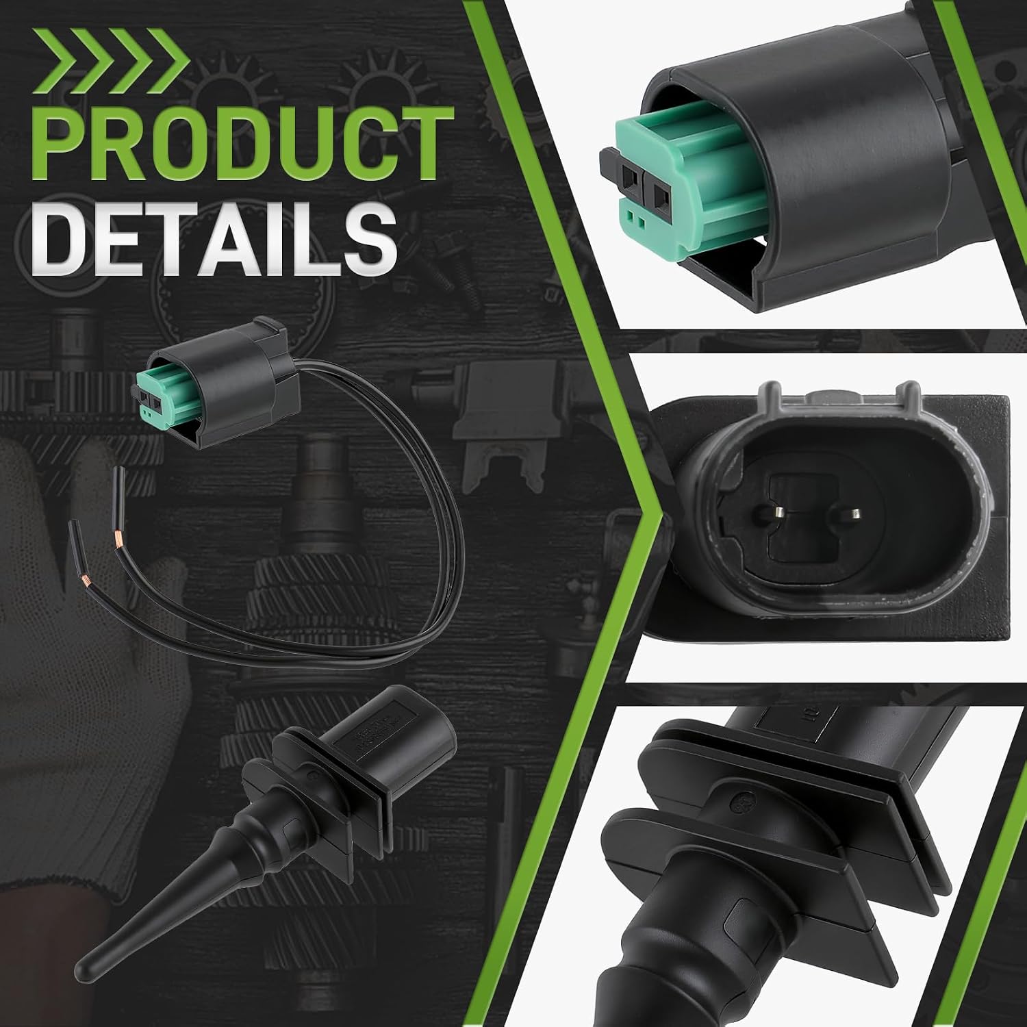 65816905133 Outside Ambient Air Temperature Temp Sensor with Connector Pigtail Plug 65816905050 Compatible with BM 128i Compatible with 323i Compatible with 325i Compatible with Mini Cooper