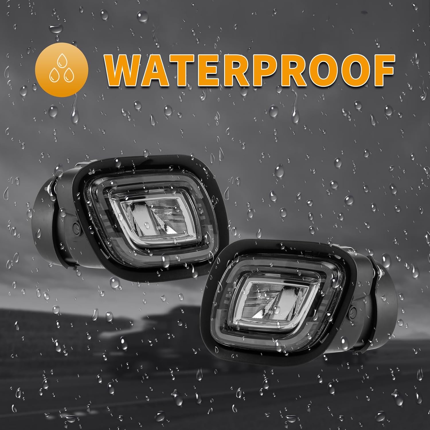 2PCS LED Fog Lights Modified Front Fogs Lamps Assembly Fit for Freightliner Cascadia 2008-2017 DRL Waterproof Heavy Duty Truck Light Left Driver & Right Passenger Side Accessories