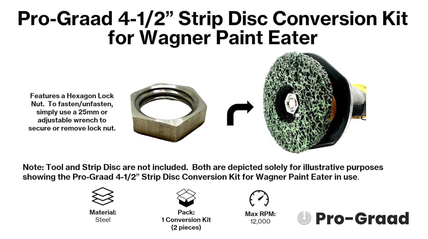 WK2 Strip Disc Conversion Kit Compatible Fit Wagner PaintEater