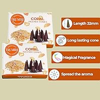 Vista 5 de TRUMIRI Copal Incense Cones - Total 20 Cone Incense - Dual Pack of 10 Insence Cones - Incense Cones Scented - Cone Incense Scents - Insense Cones