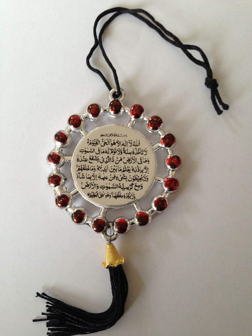 Beautiful car hanging two sides with Ayatul Kursi and Dua Travel