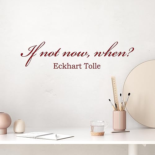 Miniatura 3 de Vinilo calcomanía de pared letras frase palabras inspiradoras paz si no ahora cuando éxito 2021ig (22.5x 5.5in)
