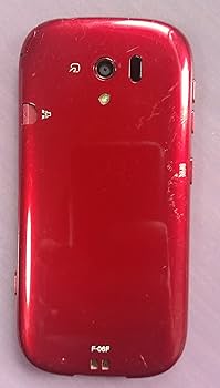 DOCOMO　らくらくホン Amazon | docomo F-06F らくらくスマートフォン3 レッド 白ロム