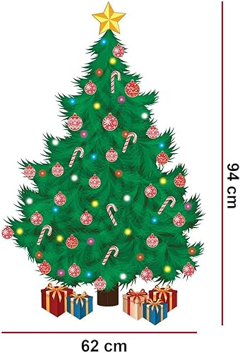 Miniatura 3 de Decoraciones navideñas para el hogar, calcomanías de pared para interiores, decoración de Feliz Navidad, murales de pared, calcomanías de sala de