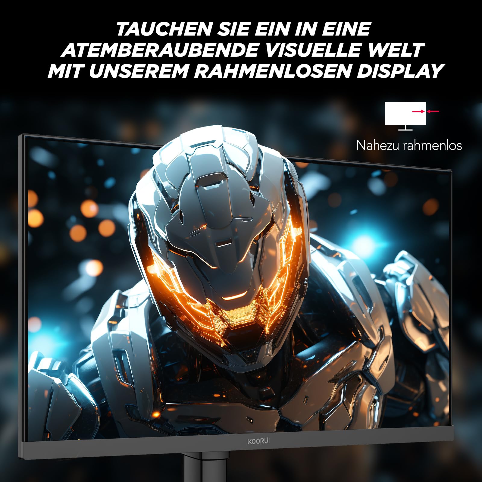 KOORUI G2511E 24,5 Zoll Gaming Monitor 320Hz FHD 1920x1080 HDR 400 1ms Fast IPS HDMI 2.0 DP 1.4 VESA 75x75mm Höhenverstellbar