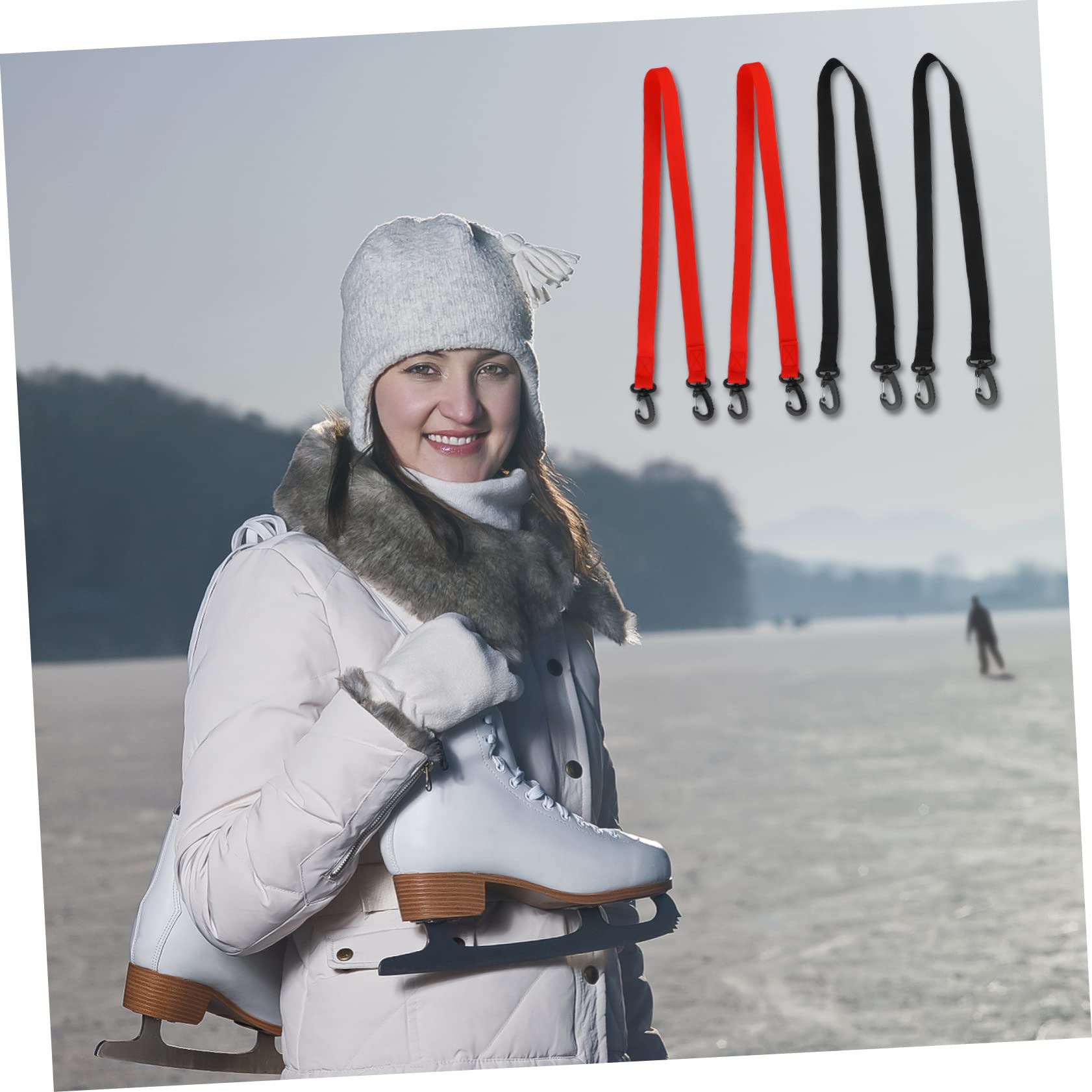 Toddmomy 4pcs Ski Boot Carrier Straps Shoulder Sling for Snowboard Boots Lightweight and Easy to Store for Outdoor Skiers Includes and Straps