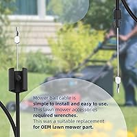 Vista 4 de Ximoon 7101395YP Cable de fianza compatible con cable de control de cortacésped Briggs y Stratton, 7800802 Reemplazo universal del cable de control