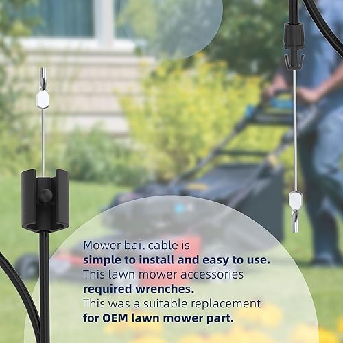 Miniatura 5 de Ximoon 7101395YP Cable de fianza compatible con cable de control de cortacésped Briggs y Stratton, 7800802 Reemplazo universal del cable de control