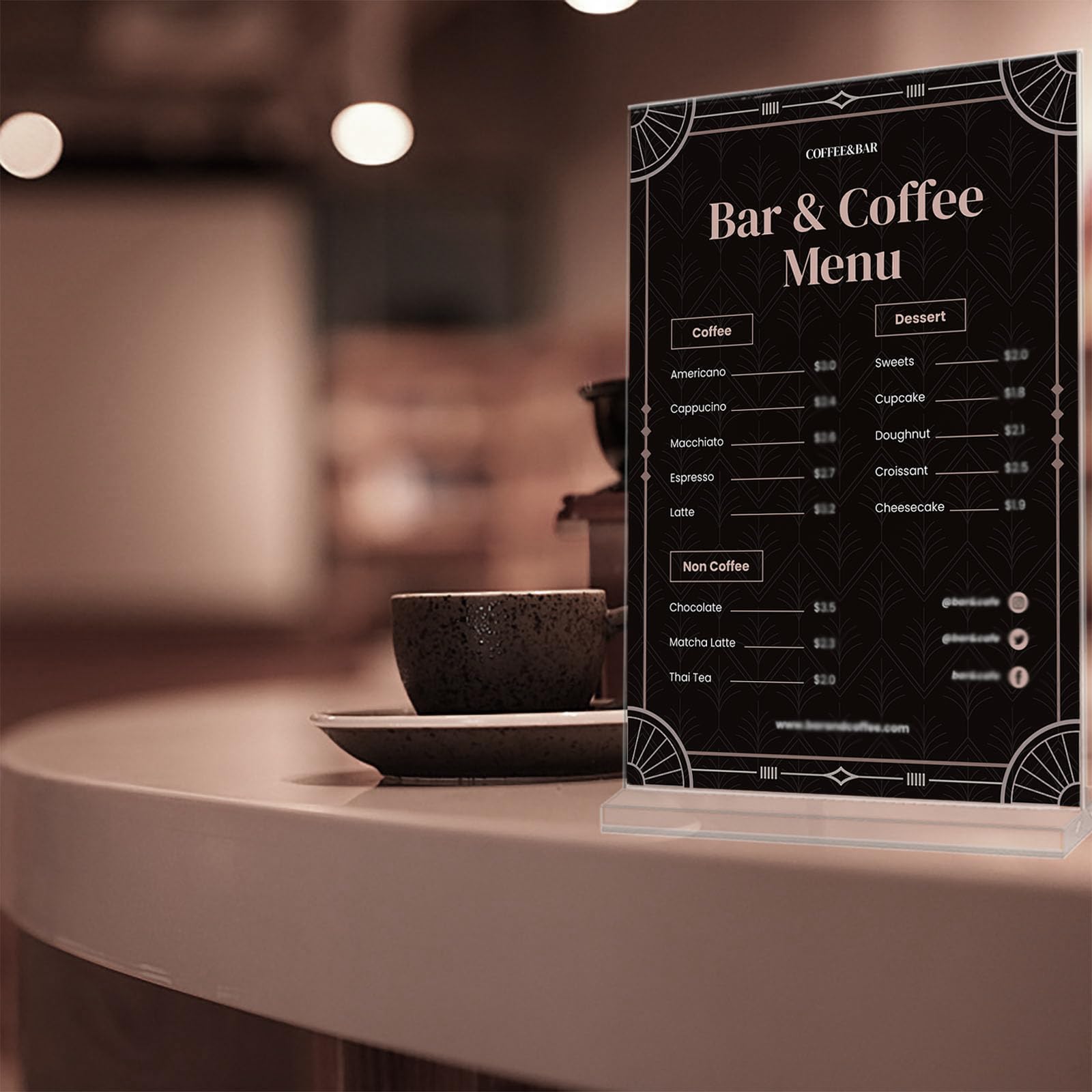 4 szt. Uchwyt na Tabelkę A6, Przezroczysty Stojak A6 z Akrylu, T-Stojak na Reklamy, Wysokiej Jakości Stojak na Menu, Idealny do Restauracji, Kawiarni, Biur i Wystaw