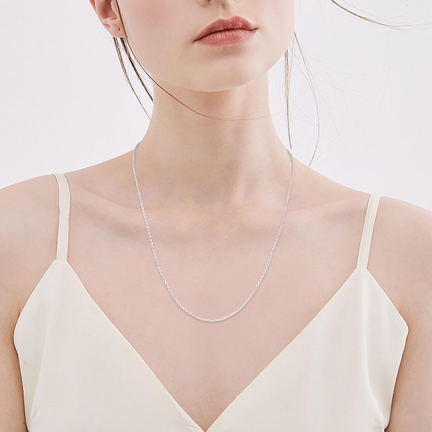 Gacimy 925 Sterling Silver Rope Chain for Women Men, 1.2mm 1.5mm 1.8mm Width 16 18 20 22 24 Inches Length - Image 7