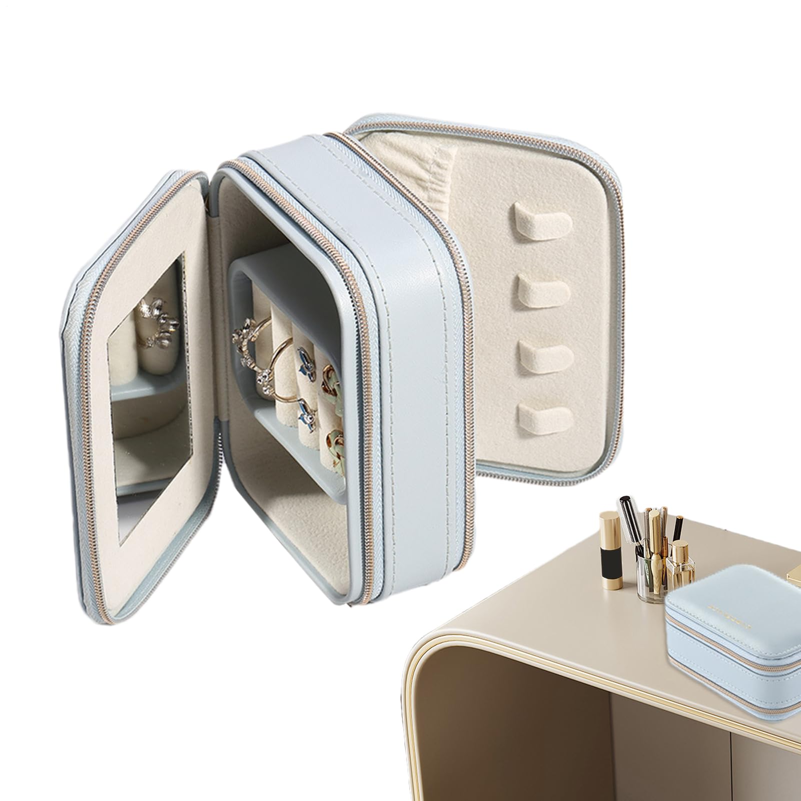 Boîte à bijoux de voyage compacte pour éviter les colliers emmêlés dans vos bagages