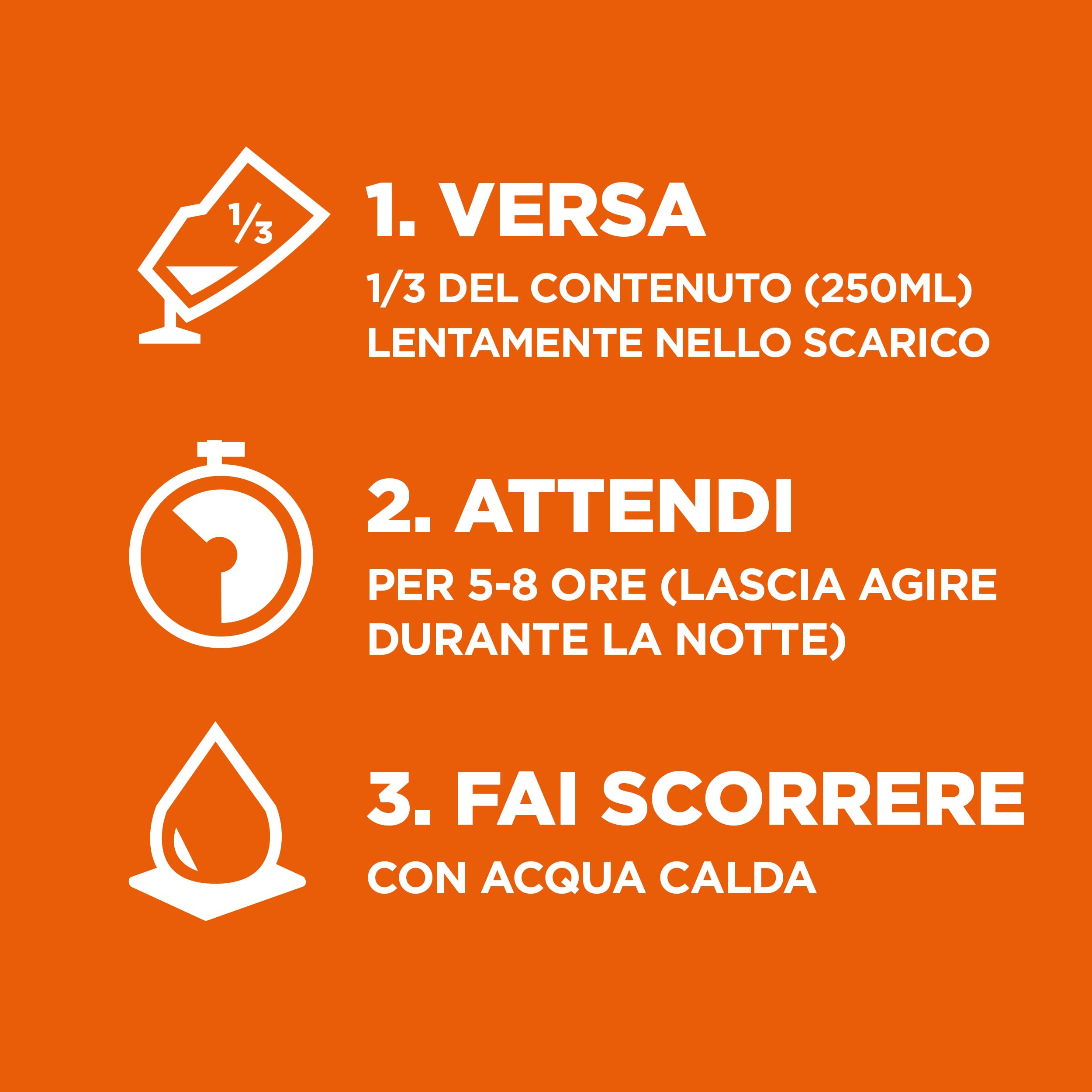 Mr Muscle Disgorgante Biodegradabile, Stura Lavandini e Scarichi Intasati Forte, 3 Dosi per Flacone, Formato Scorta da 6 Pezzi da 750 ml