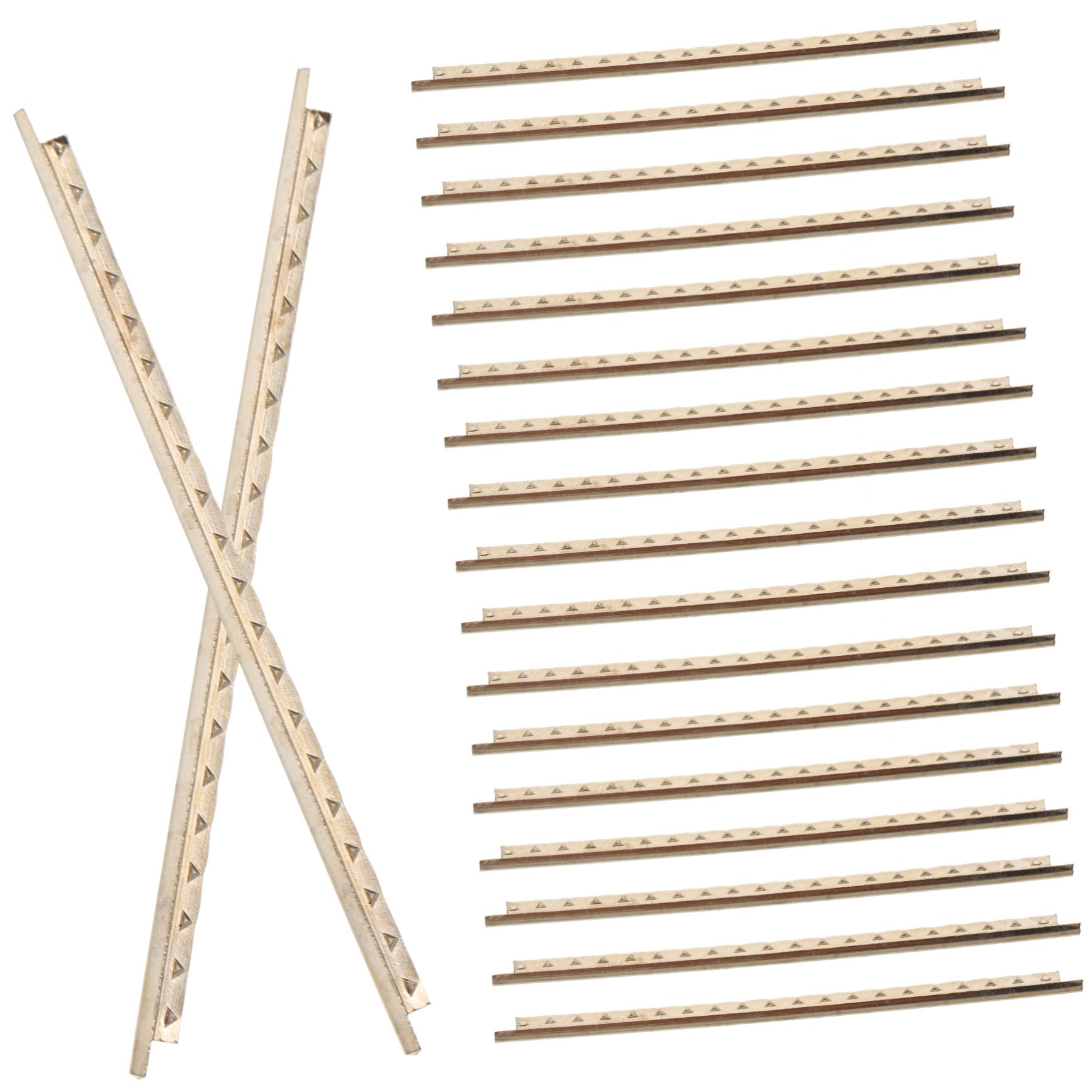 Levemolo Diy Guitar Building Repair Kit 19pcs White Copper Fret Wires Guitar Fret Wire Gauge