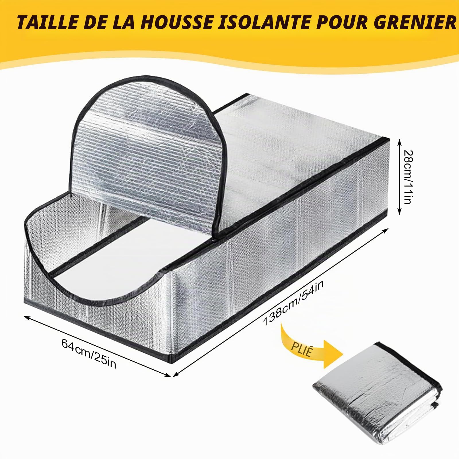 Couverture D'escalier de Grenier, Couverture D'isolation D'escalier Housse D'isolation, Couverture Isolante D'escalier de Grenier, pour Escalier Escamotable, Lgnifuge et Étanche