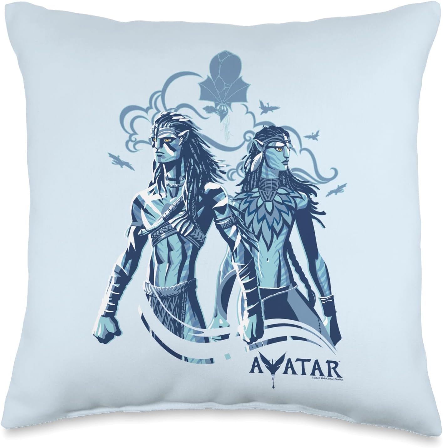 Avatar: Fire and Ash Jake Sully and Neytiri Stand Together Throw Pillow
