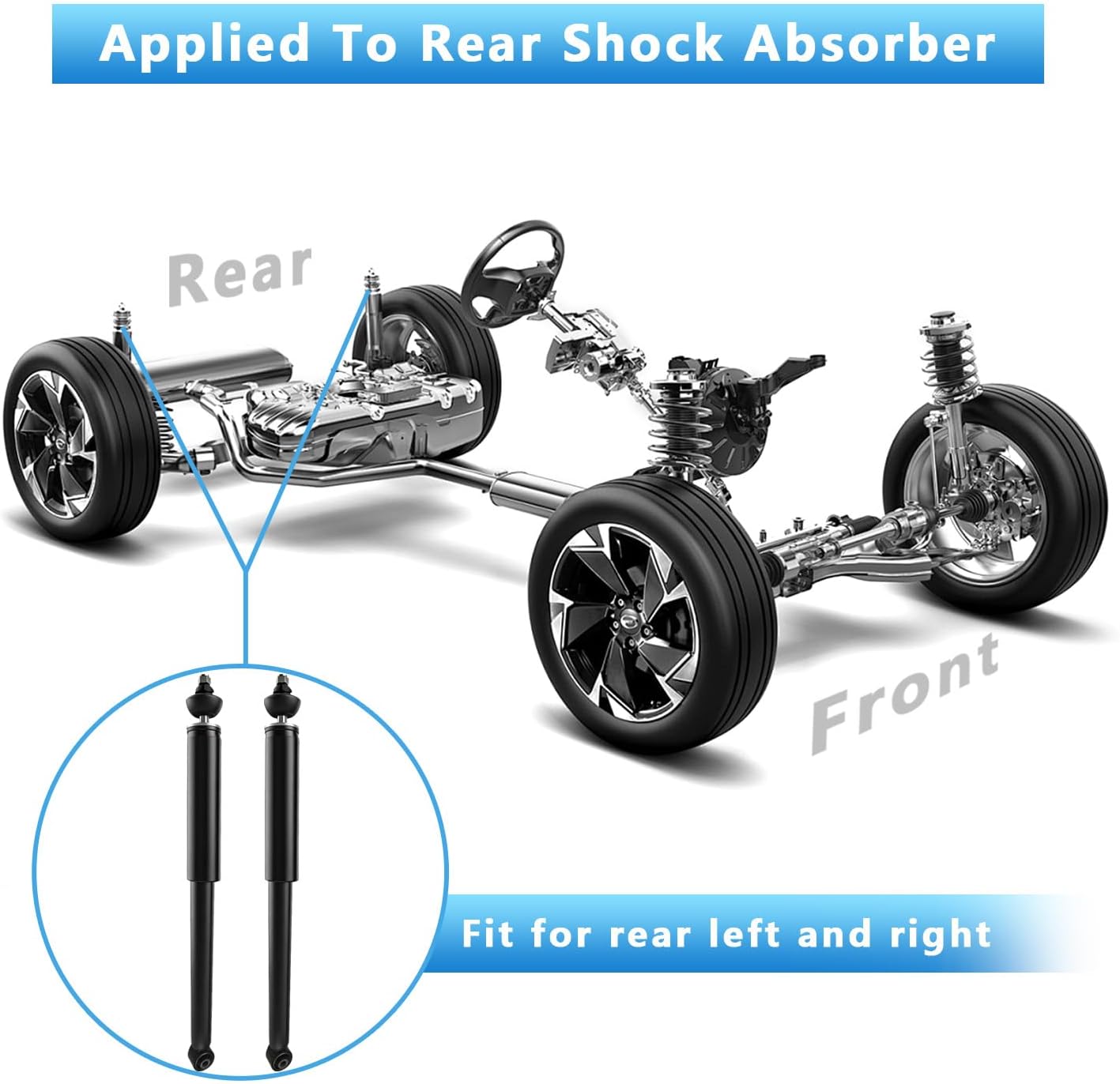 2 PCS Rear Shocks Struts for 2006 2007 2008 2009 2010 2011 Honda Civic Acura CSX, OE: 5609 341962 Shock Absorbers