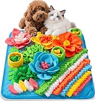 Ankilo Snuffle Mat for Dogs Cats Rabbits 15.4x15.4 Inch Felt Wool Slow Feeder Anti-Slip Foraging Mat Relieves Anxiety