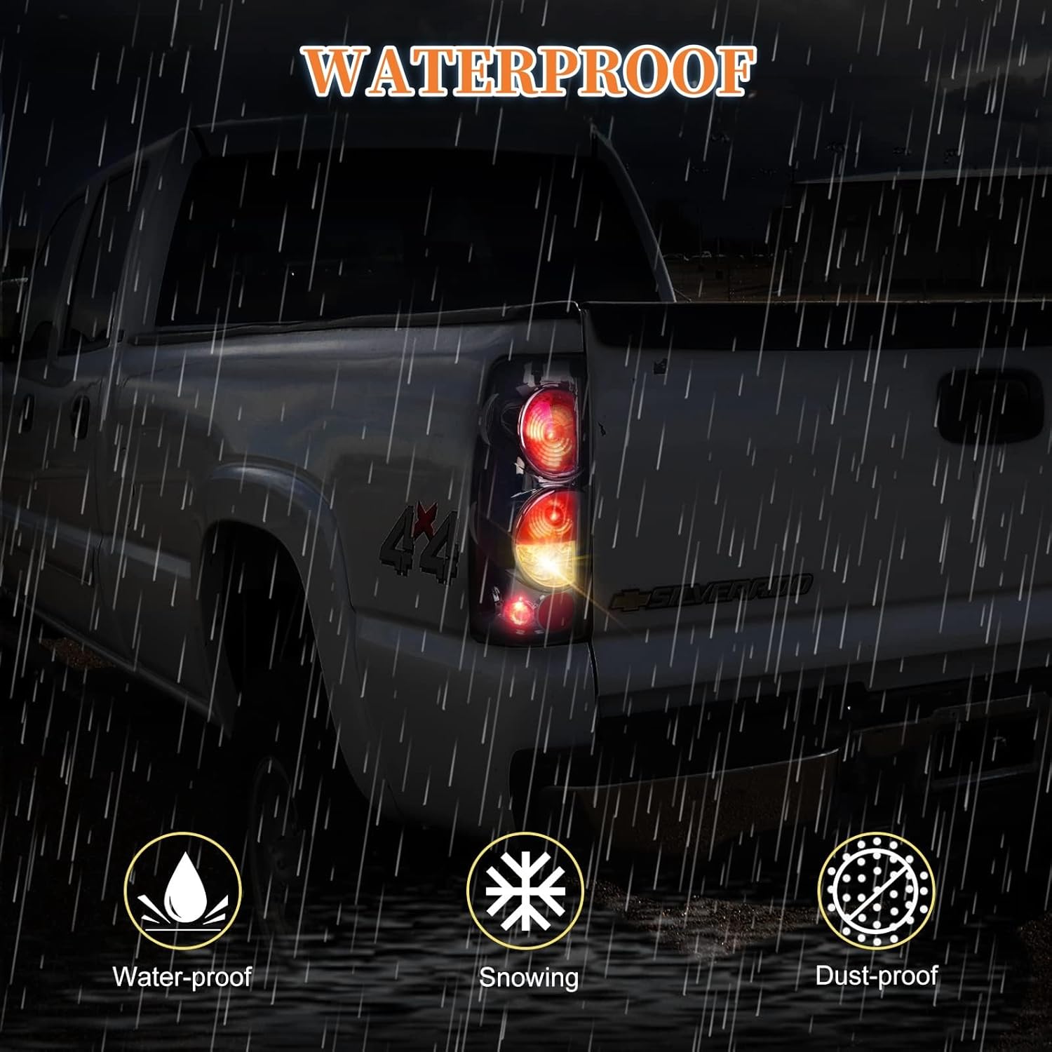 Tail Lights Fit For 1999-2006 Chevy Silverado; 1999-2006 GMC Sierra 1500 2500; 2001-2006 Chevy Silverado&GMC Sierra 1500HD 2500HD 3500; 2007 Silverado&Sierra 1500 1500HD 2500HD 3500 Classic