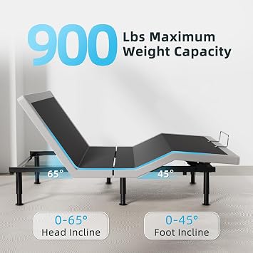 Queen Adjustable Bed Frame,Wireless Remote, Dual USB Ports,Ergonomic Upholstered Bed Frame, Lift Motor, Under Bed Lighting, Independent Head and Foot Tilt