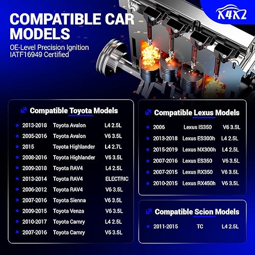 Vista 155 de Paquetes de bobina de encendido UF549 y bujía de iridio doble 9029, para Nissan Altima Versa Sentra Rogue Cube NV200 Pathfinder Infiniti FX50 M56